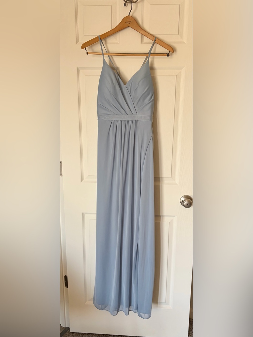Azazie Blue Long Bridesmaids Dress